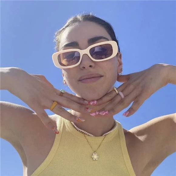 4 Pack Retro Sunglasses Vintage Sunglasses Small Square Rectangle 90s Glasses - Picture 2 of 7